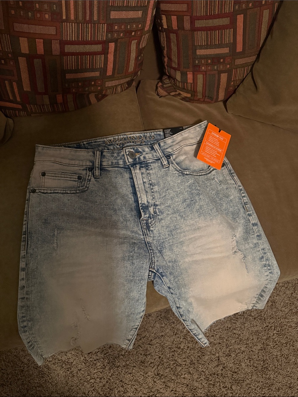 American Eagle Outfitters Light Blue Washed Denim Shorts